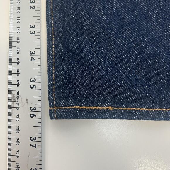 Levis 501 Jeans Mens 36x36 Blue Denim Straight Leg Button Fly Raw 501 - Picture 12 of 13